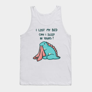 Stegosaurus with blanket, Chuck, dinosaur, dino Tank Top